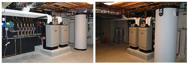 High-efficiency furnace installation