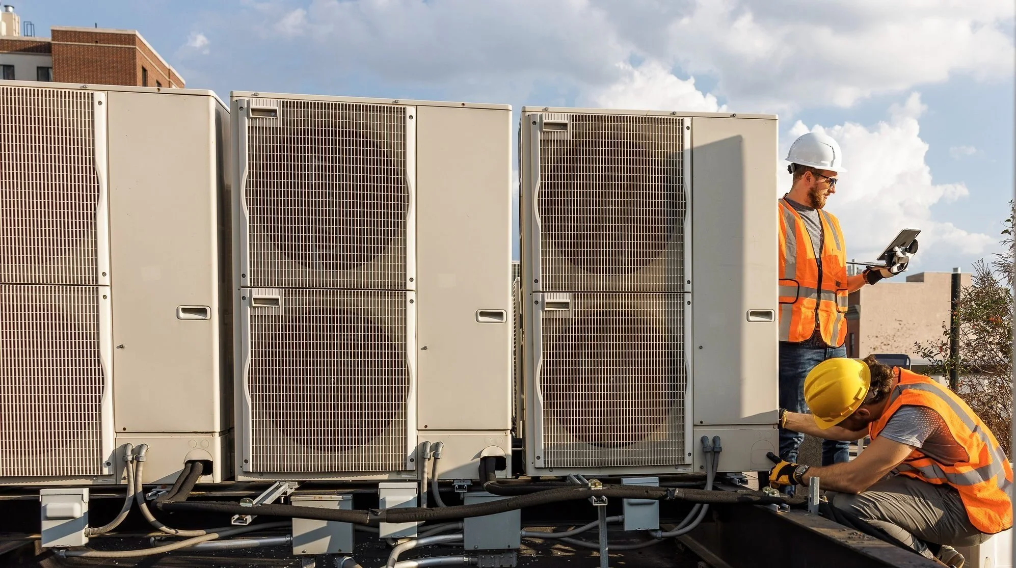 Commercial rooftop HVAC units